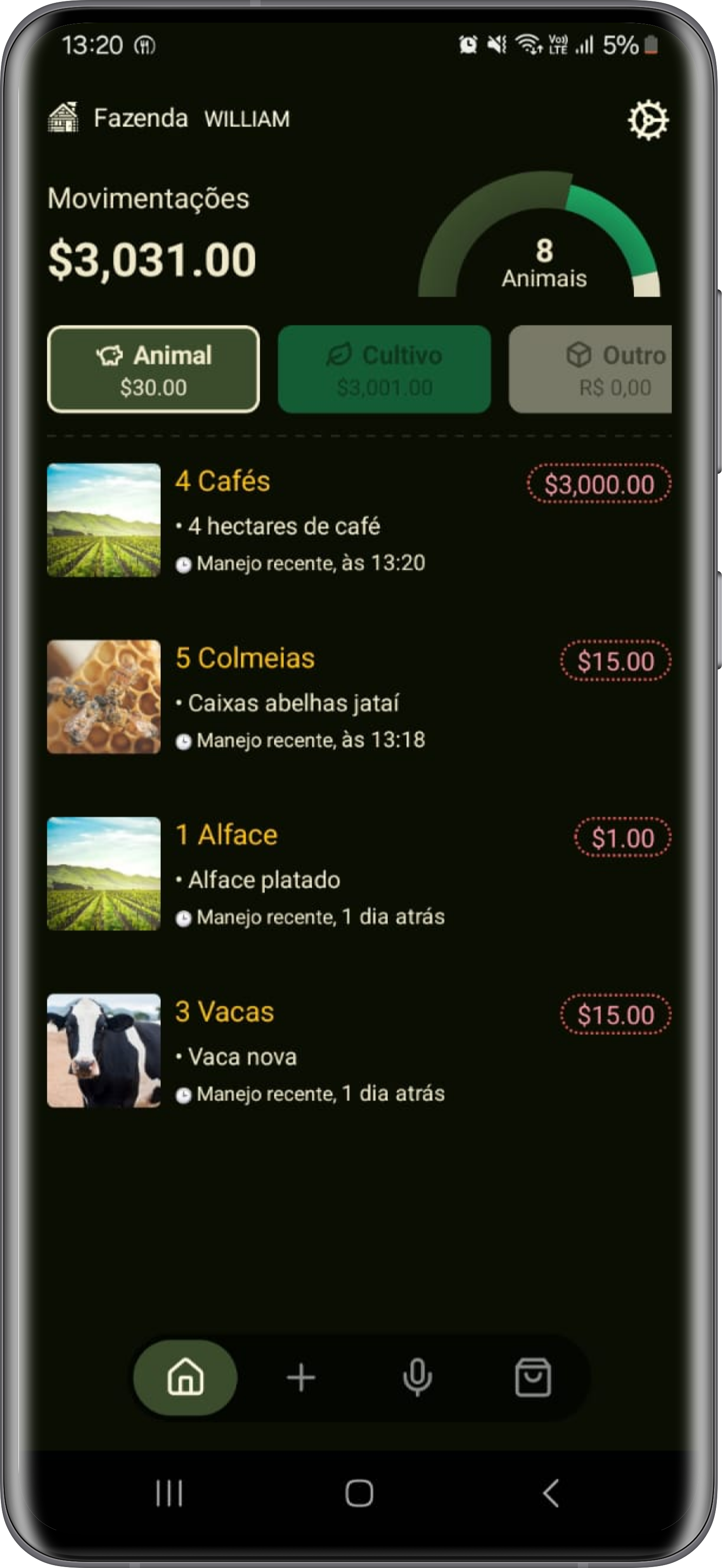 Bitcampo App Screenshot